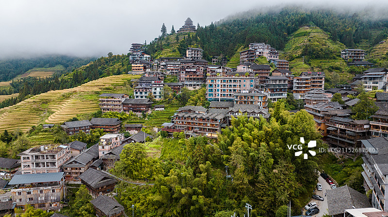 桂林龙胜各族自治区龙脊梯田图片素材