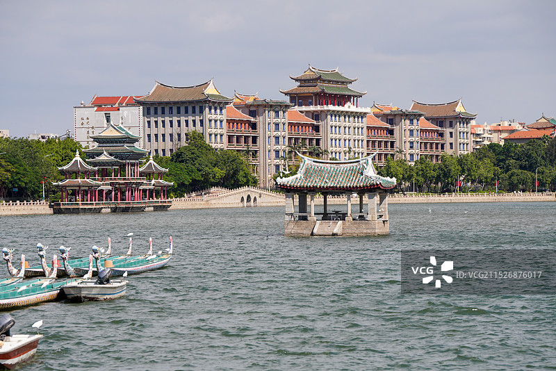 福建省 厦门 集美 集美学村 龙舟池图片素材