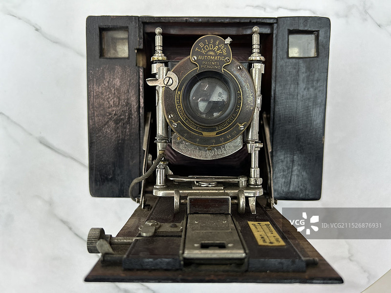 老式相机的特写镜头图片素材