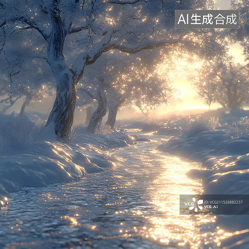 【AI数字艺术】霜降节气的户外植物图片素材