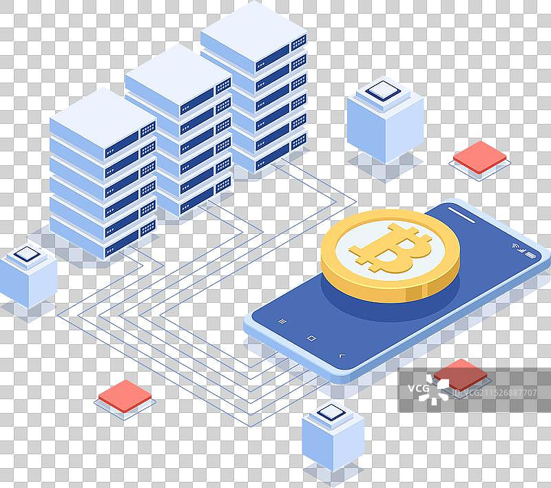 2.5D加密数字资产图片素材