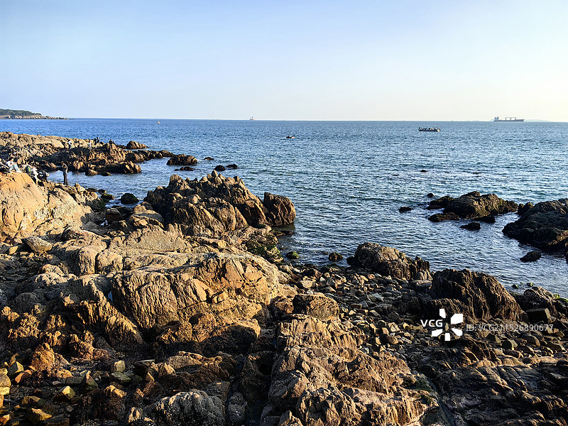 小青岛海滩一角图片素材