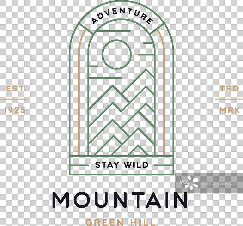 山丘景观标签图片素材