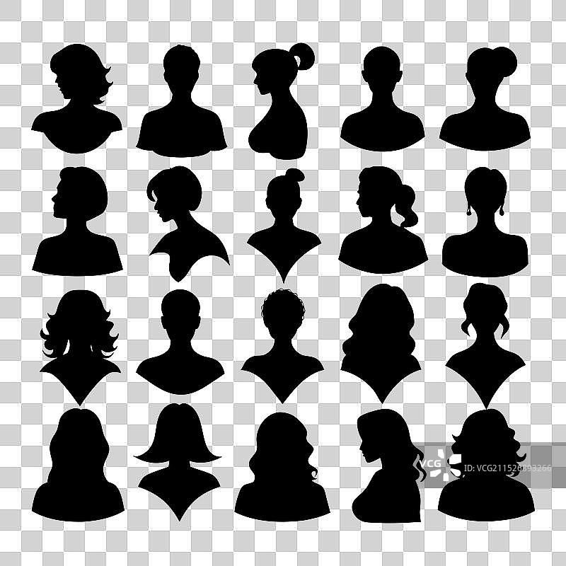 女孩浮雕头像合集图片素材