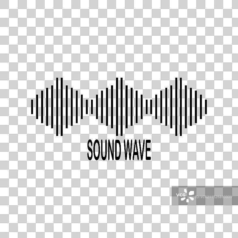 声波音频图标细线轮廓图片素材