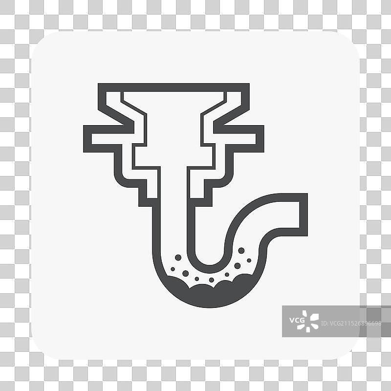 排水管堵塞问题图标图片素材