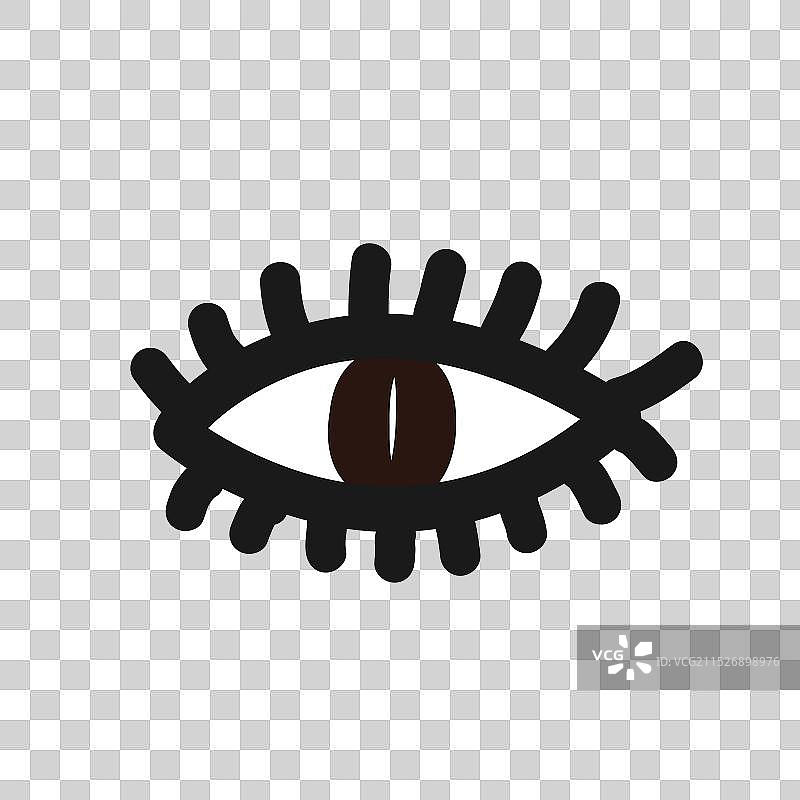 现代简约风格眼睛图标图片素材