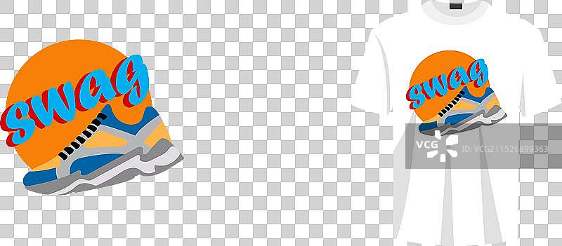 运动鞋T恤设计图片素材