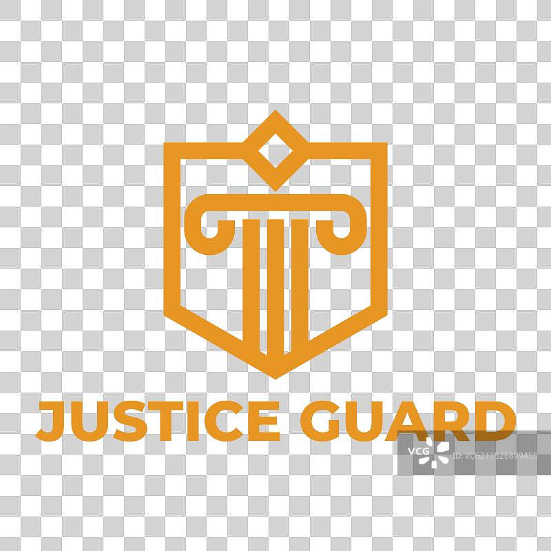正义卫士极简主义标志设计图片素材