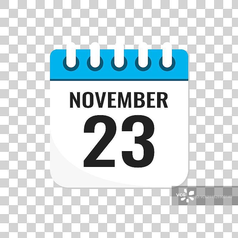 11月23日日历图标页面图片素材