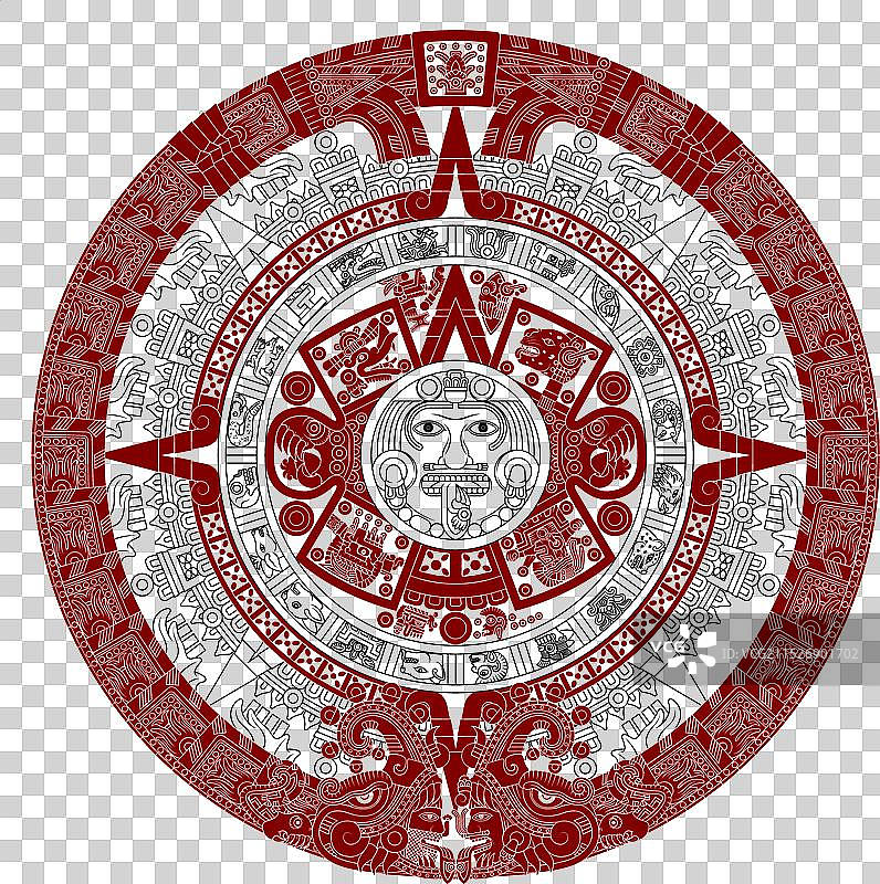 古代阿兹特克文明的太阳历图片素材
