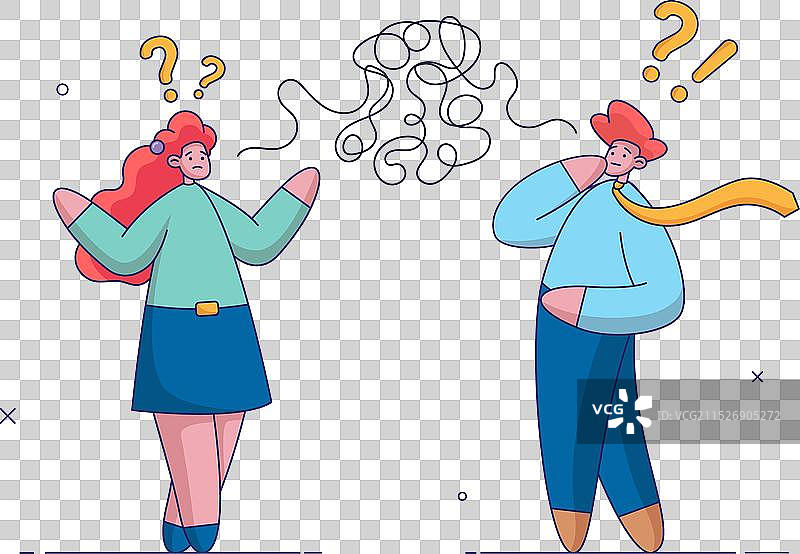 沟通不畅的概念误解图片素材