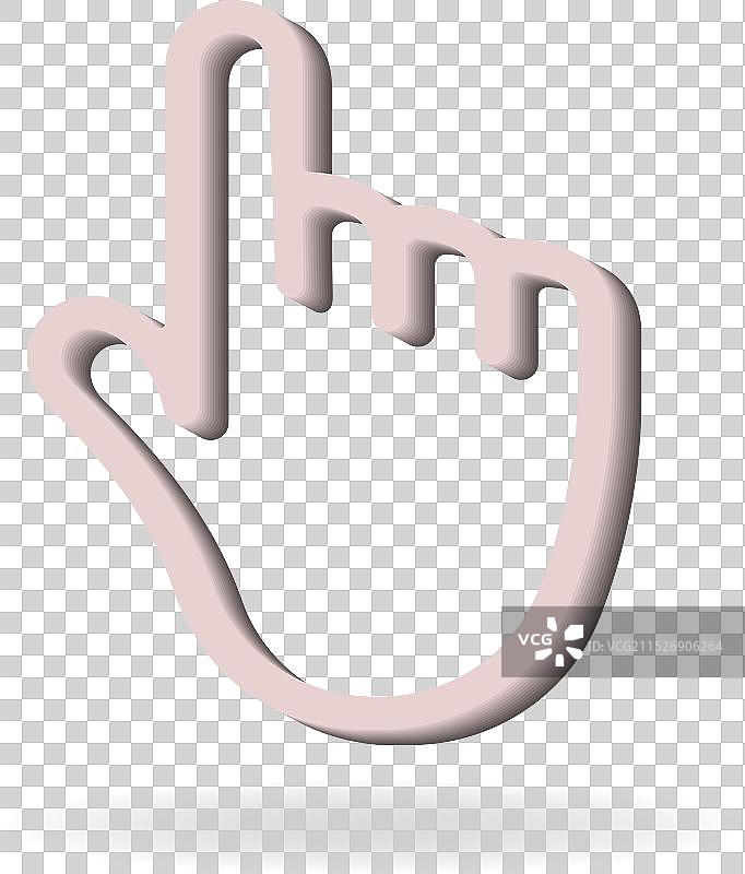 3D食指图标图片素材
