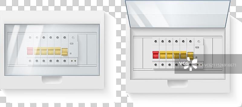 保险丝盒电源开关控制面板图片素材