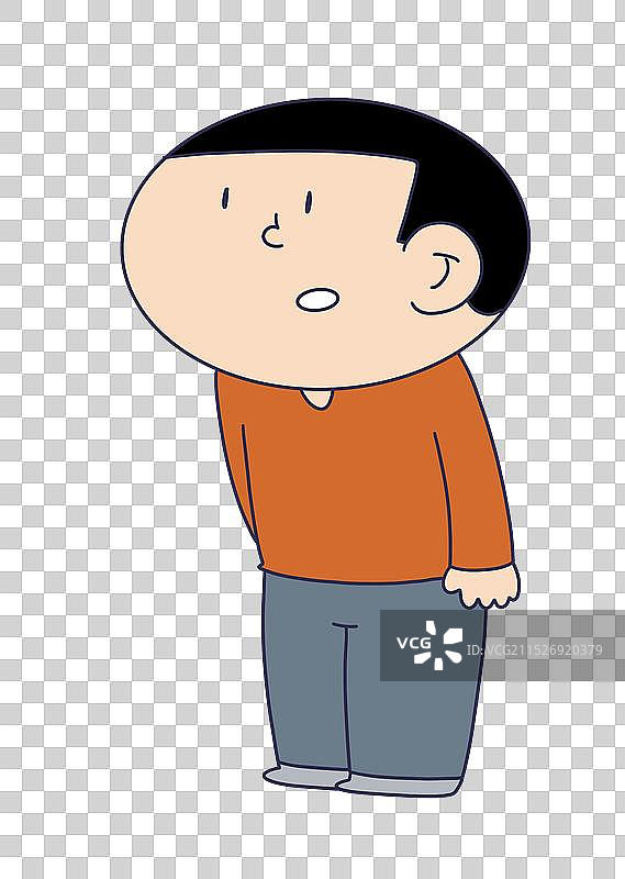 站立发呆的人物图片素材