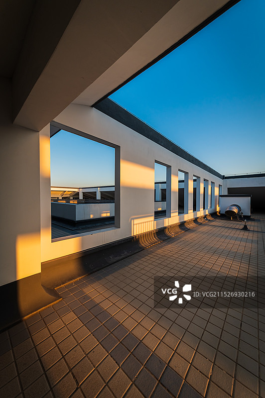 天台日落黄昏背景风光图片素材