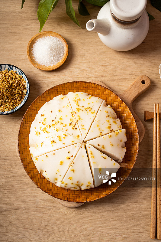 传统点心白糖桂花糕图片素材