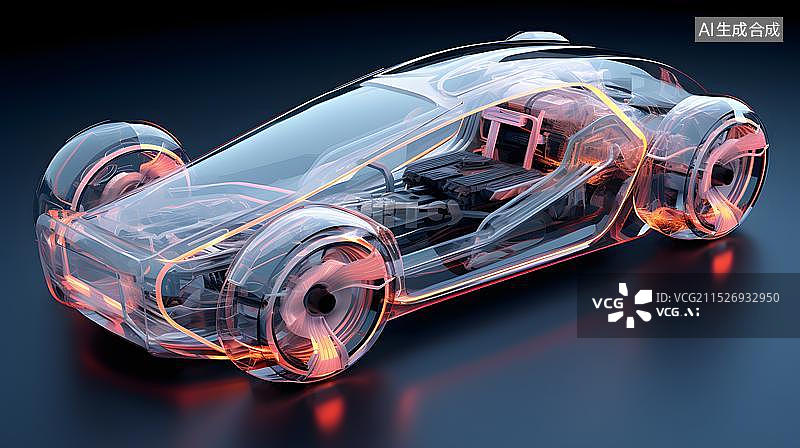 【AI数字艺术】带电池的电动车 新能源汽车图片素材