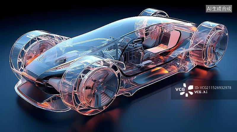 【AI数字艺术】带电池的电动车 新能源汽车图片素材