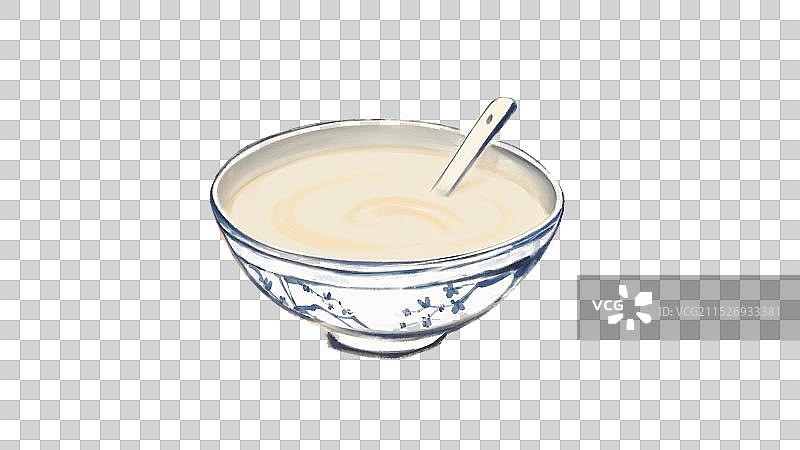 中国风国风水墨风老北京豆汁烧饼套餐插画健康特色美食年俗美味二十四节气插画图片素材