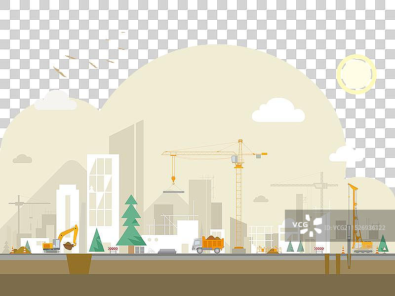 简约图层A001建筑工地图片素材