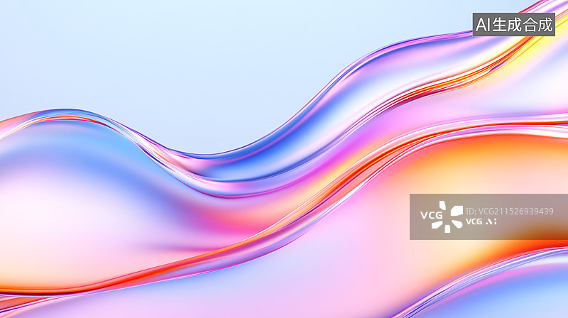 【AI数字艺术】动态流体彩色渐变背景图片素材