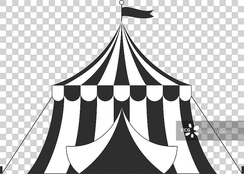 马戏团帐篷黑色图标节庆符号游乐场图片素材