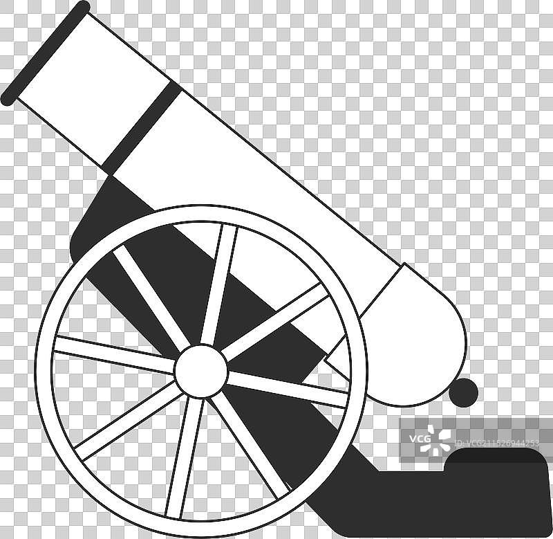 复古大炮黑色图标复古火炮图片素材