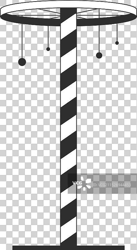 黑色节日装饰杆图片素材