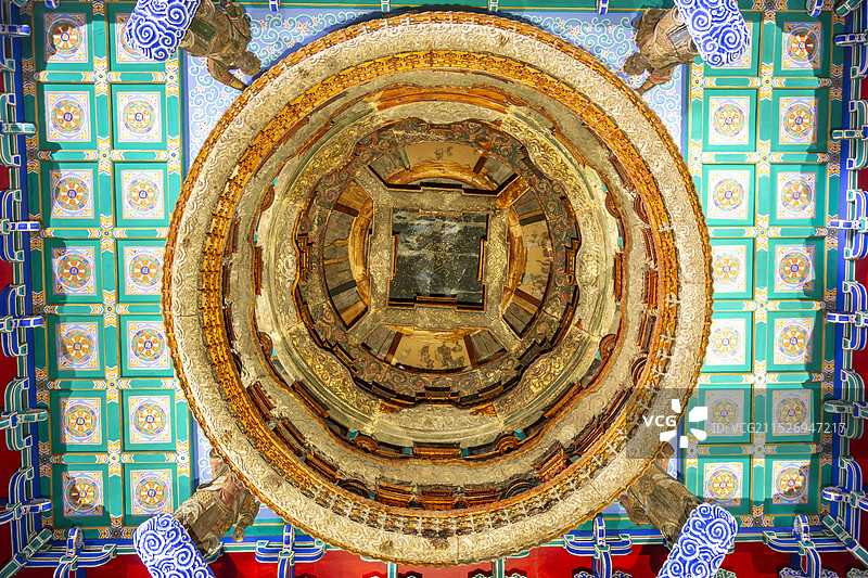 先农坛北京古代建筑博物馆隆福寺藻井图片素材