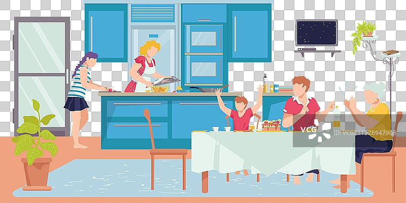 家庭聚餐图片素材