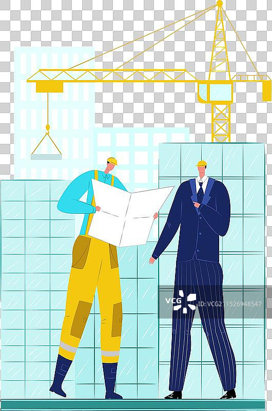 手持建筑蓝图的男工程师图片素材