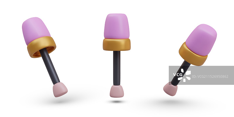 用于涂抹液体口红润唇膏眼影的刷子图片素材