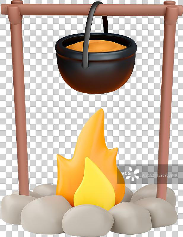 3D立体篝火图片素材
