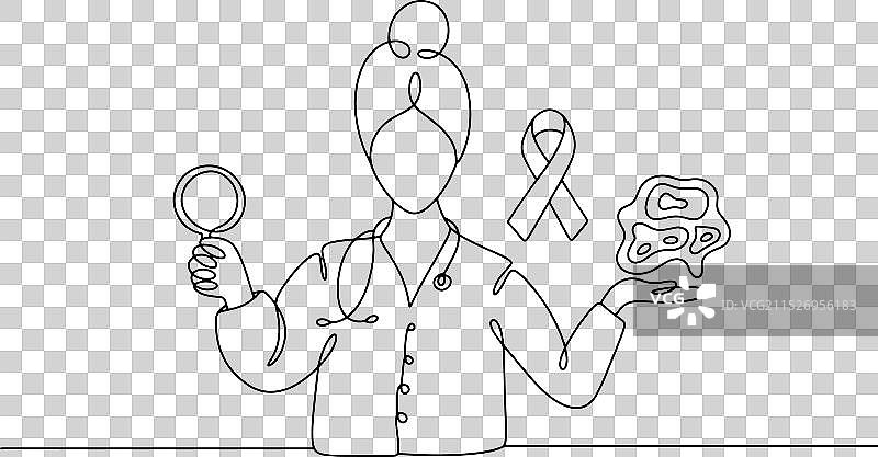 肿瘤科医生单线治疗图片素材