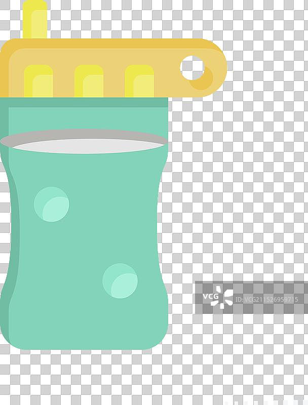 与塑料污染相关的可重复使用水瓶图标图片素材