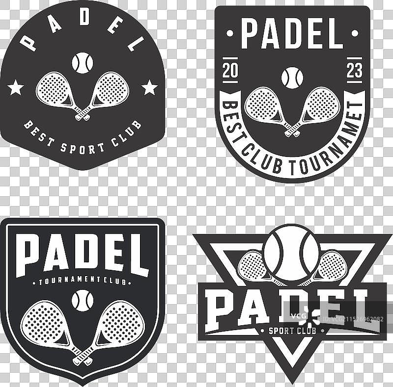 板式网球标志徽章合集图片素材