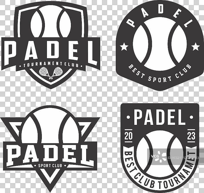 板式网球标志徽章合集图片素材