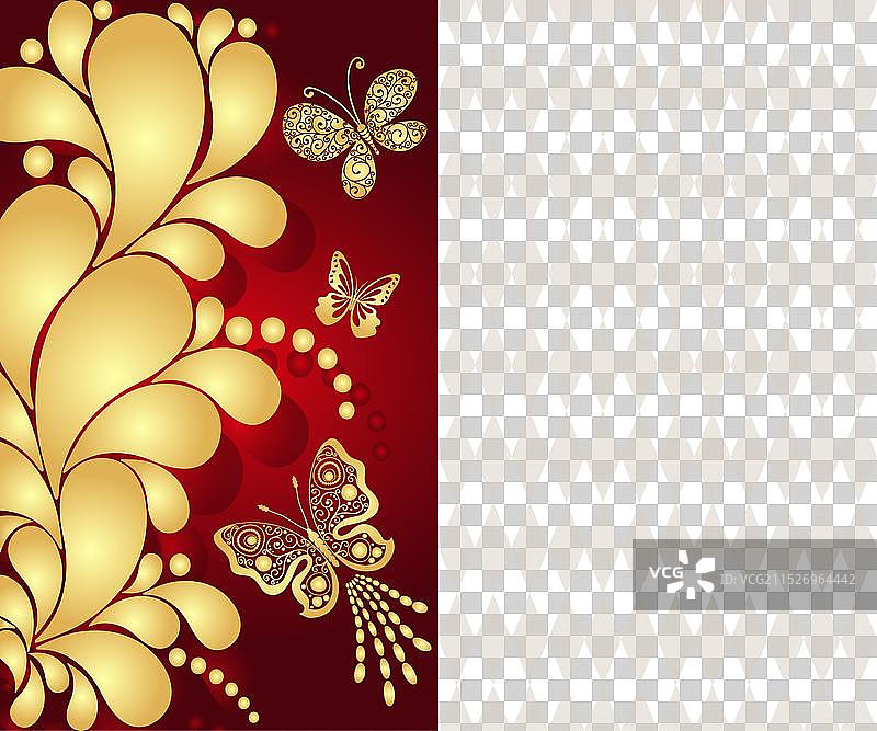 金色菱形复古贺卡图片素材