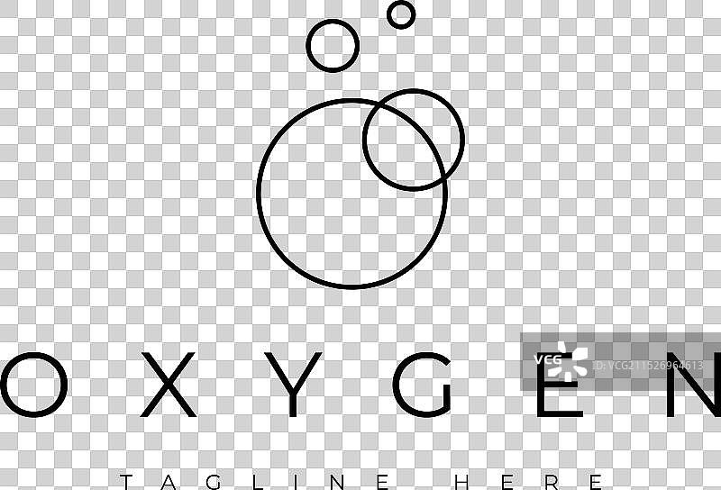 字母O氧气符号线条logo设计图片素材