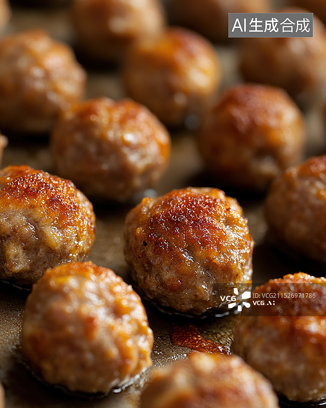 【AI数字艺术】香气四溢的肉丸图片素材