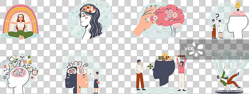 认知大脑和冷静思维支持青少年图片素材