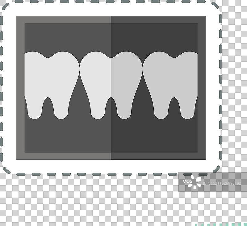 牙科影像线条贴纸图片素材
