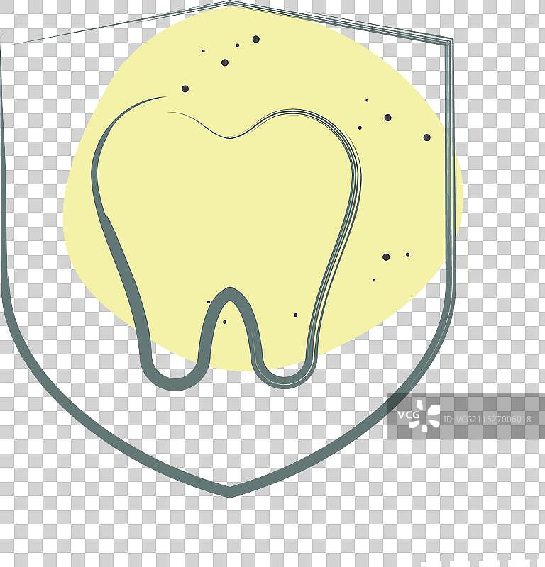 牙科保护图标，牙科象征图片素材