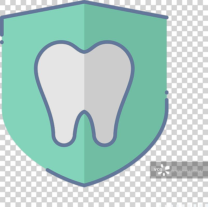 牙科保护图标，牙科象征图片素材