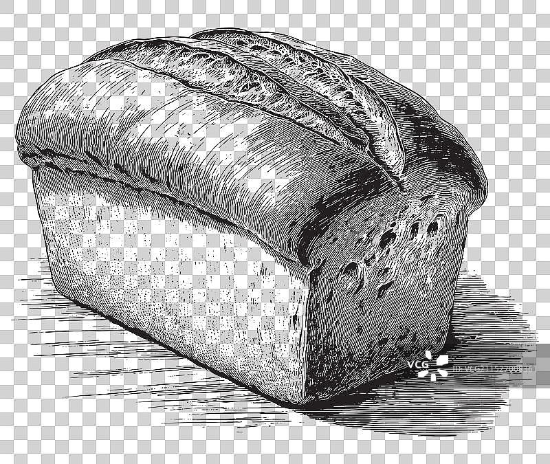 复古风格的面包雕刻图片素材