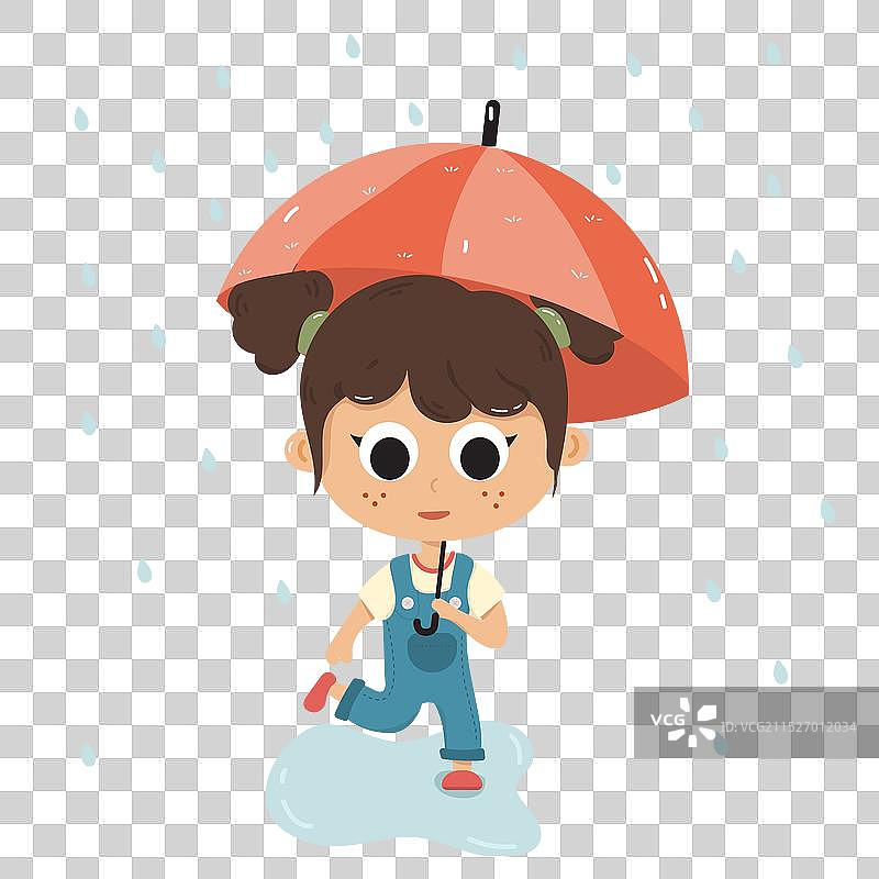 雨中漫步图片素材