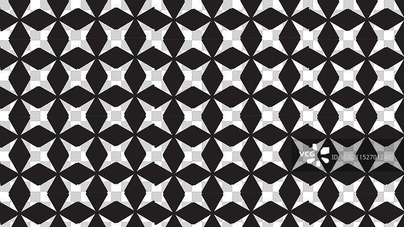 几何现代花卉黑白图案图片素材