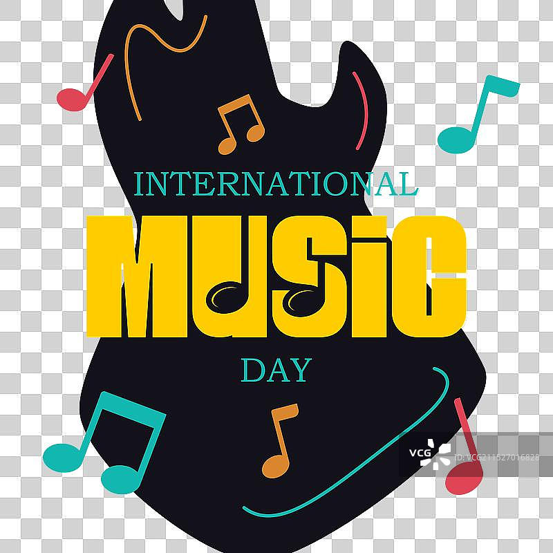 国际音乐日多彩背景图片素材