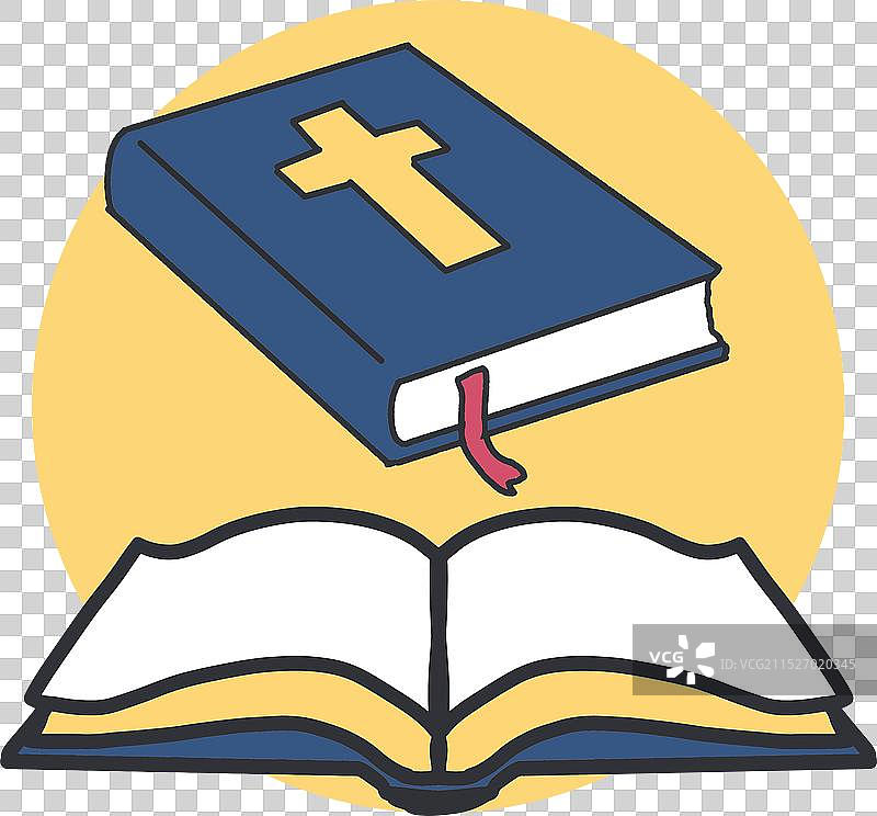 宗教阅读打开和关闭的圣经图片素材